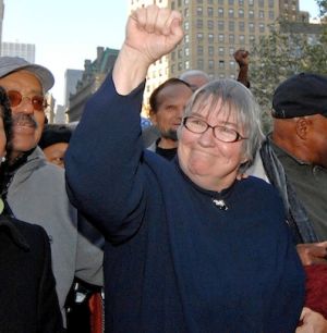 In this photo from Oct. 16, 2006, lawyer Lynne Stewart enters Manhattan federal court for her sentencing. (AP/Louis Lanzano)