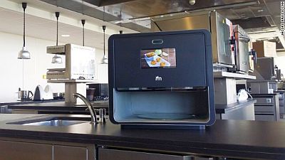 Where regular 3D printers print with plastics, the "Foodini" uses real food ingredients to create edible products.