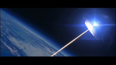 Directed energy satellite weapon from the 2002 Bond film, Die Another Day. Ironically, the villains in the film are North Koreans. Sound familiar?