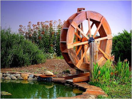 One example – the eight spoked water wheel