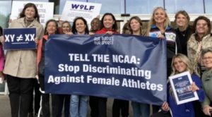 Women Protest Transgender Athlete Inclusion at NCAA Convention
